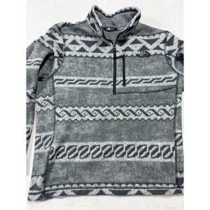 The North Face Tribal Southwest 1/4 Zip Fleece Pullover Gray Men Lg Gorpcore